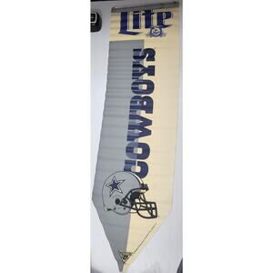 Vintage 90s 1995 Large Miller Dallas Cowboys NFL Football‎ Bar Vertical Banner